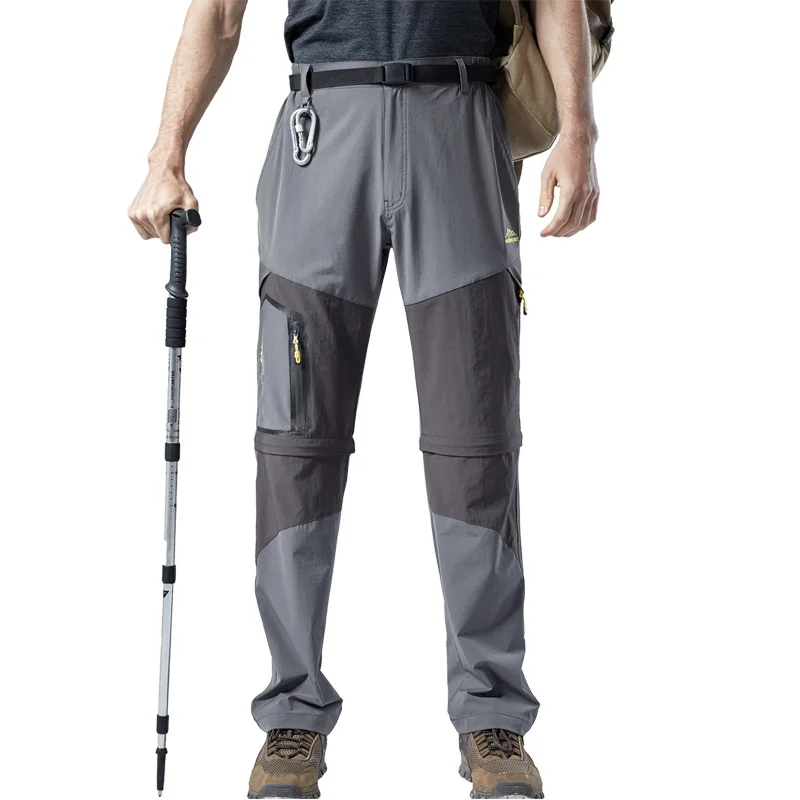 Pantalones de senderismo de secado rápido para hombre, pantalones de Trekking extraíbles, pantalones de viaje deportivos transpirables, talla estadounidense, primavera y verano