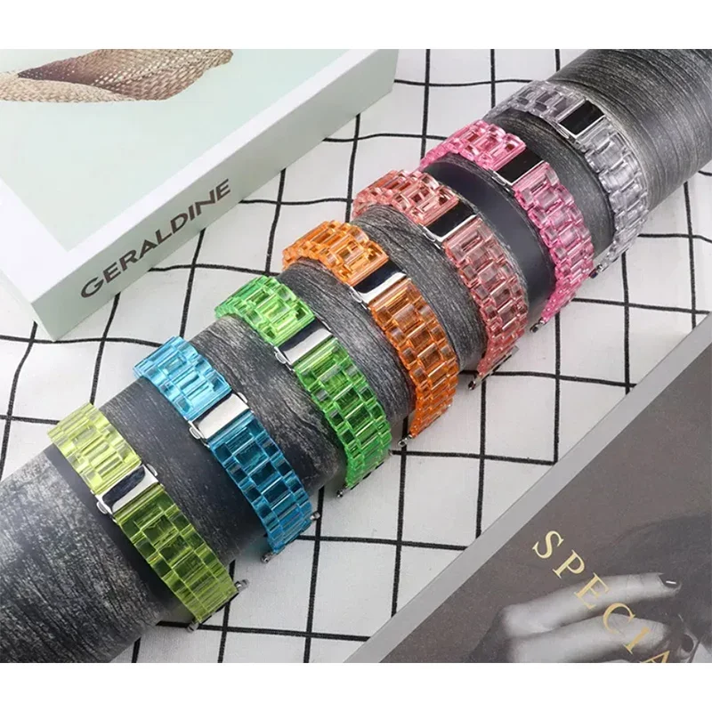 For Fitbit Versa 4 3 / Sense 2 WaterProof Transparent Resin Strap Band