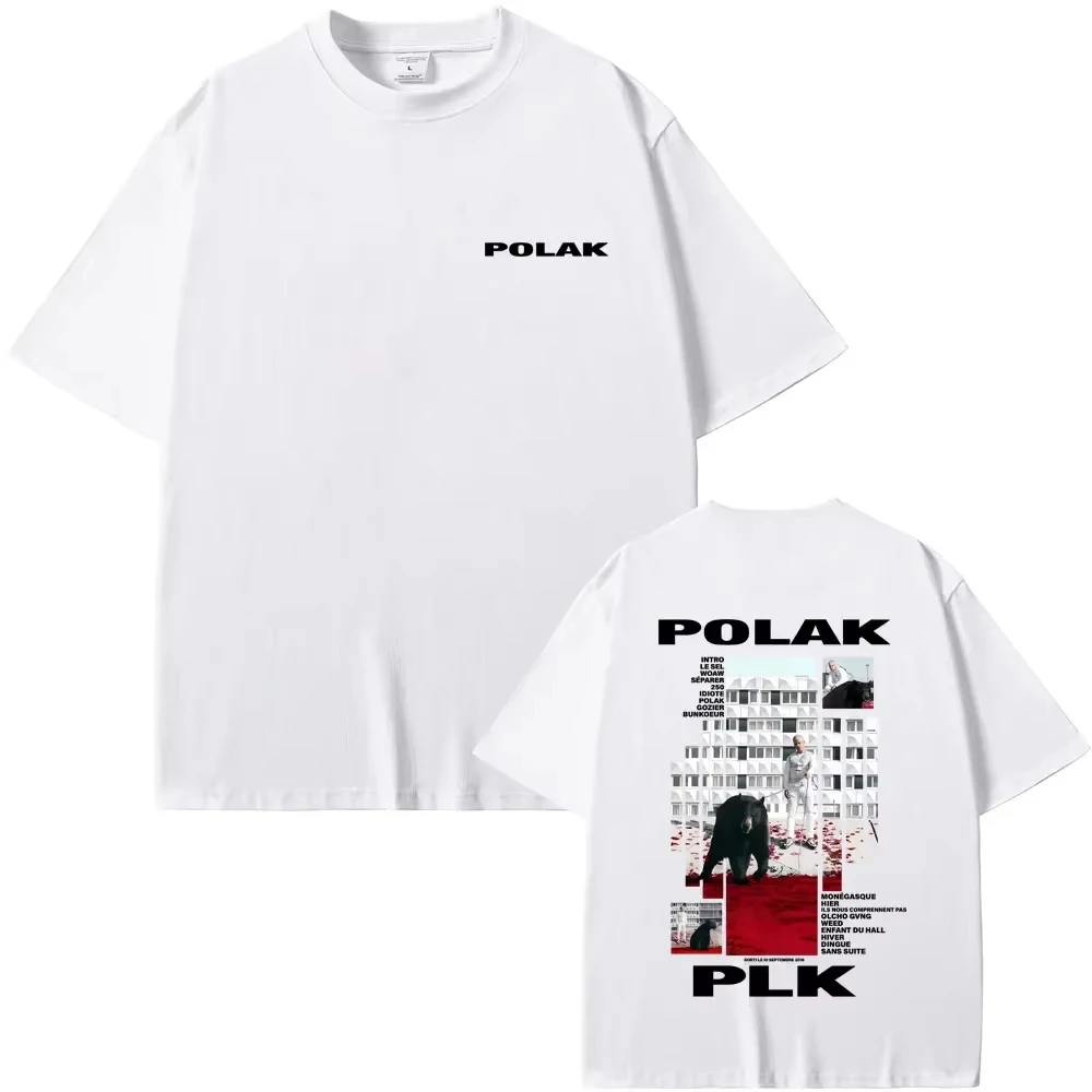 Double‑Sided Hip Hop Collage Print T‑Shirt Chest Letter Back Poster Graphic Unisex Oversized Tee Black White Two Colors
