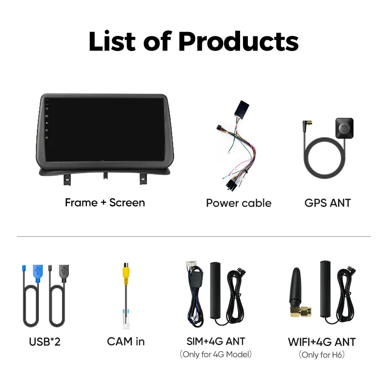 Autoradio Ainavi per Renault CarPlay Clio 3 Android Auto 2005 2006 2007 2008 2009 2010 2011 2012 2013 2014 Lettore multimediale 4G Wifi BT 5.0 Navigazione GPS Schermo touchscreen HD IPS 2 DIN