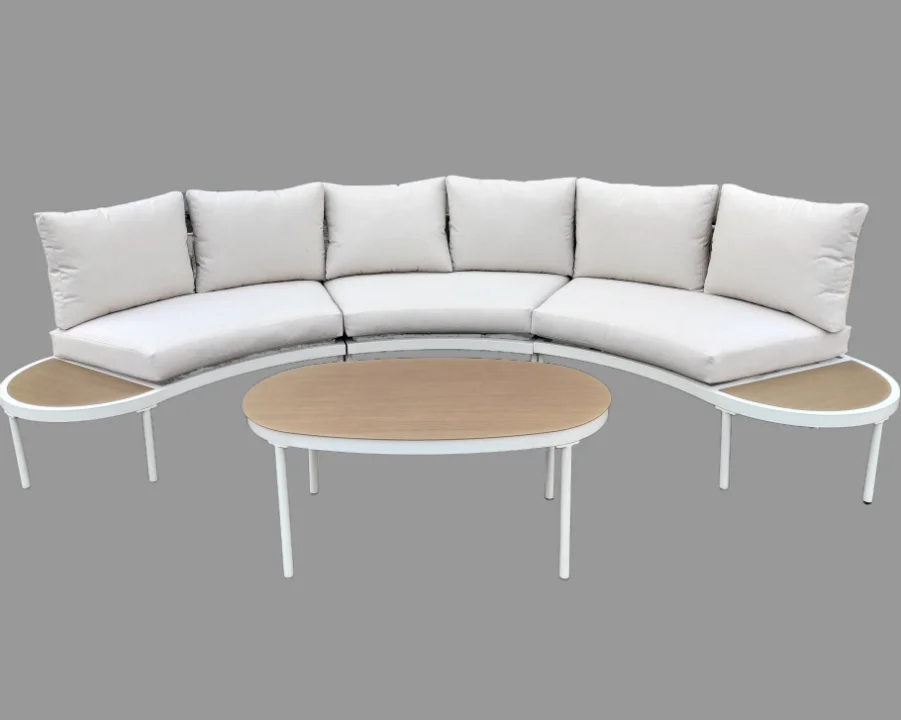 

Durable Modern Outdoor Aluminum Garden Sofa Set for Courtyard Hotel Villa Pool for Dining & Park Stylish Metal Outdoor Furniture