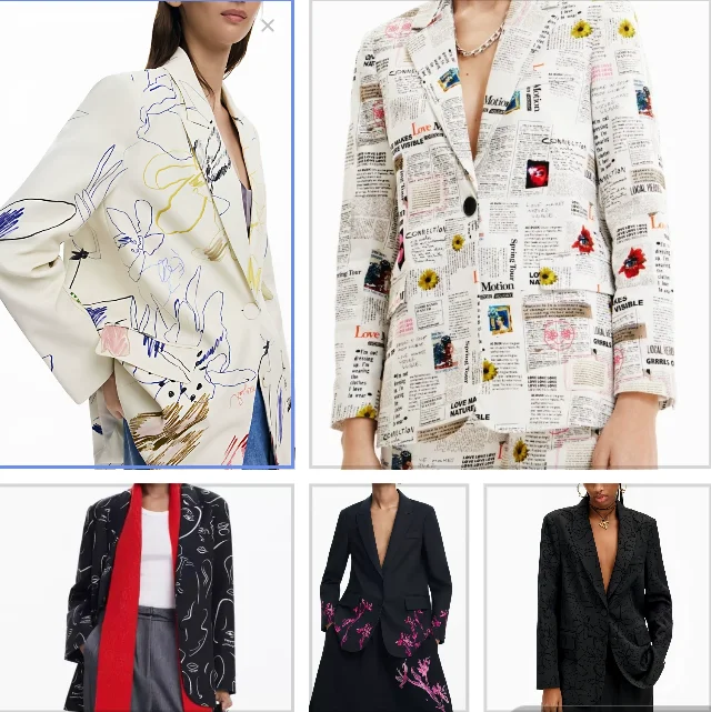 

Новый модный повседневный и универсальный пиджак с испанским принтом для экспорта.