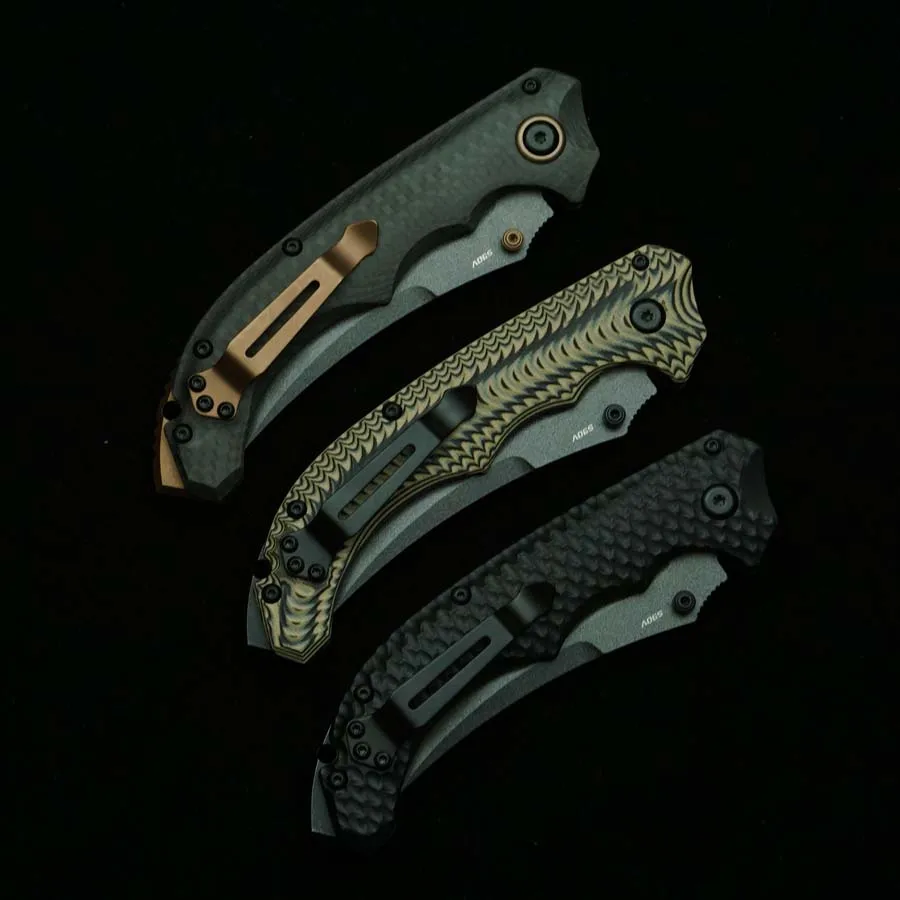 New 865 Mini Bedlam Best Foam Carbon Fiber / G10 Washers Folding Pocket EDC Tool Camping Hunt Mark S90V Blade Outdoors Knife - view 5