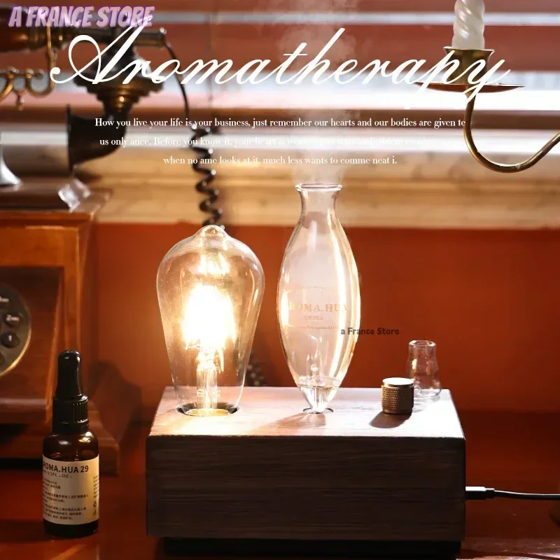ناشر رائحة خمر التنغستن مصباح بفتيل الروائح آلة المرطب الإضاءة خشب الصندل النقي زيت طبيعي الناشر