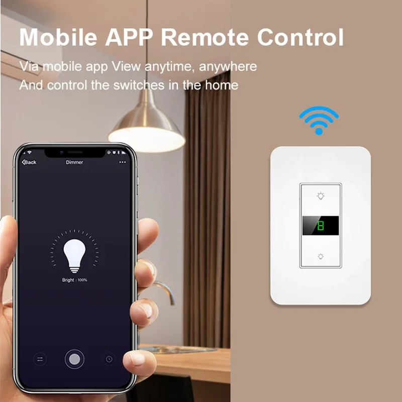 3 Way Tuya WiFi Smart Dimmer Touch Switch US Standard Wall Light Switch Smart Life APP Voice Control for Alexa Google Home