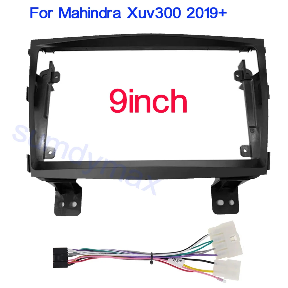 

2Din car Radio Fascia for Mahindra Xuv300 XUV 300 2019 2020 DVD Stereo Panel Dash Mount Installation Trim Kit Frame Plate cable