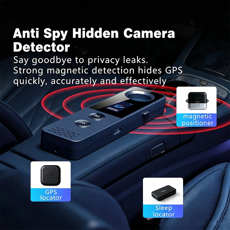 高感度アンチスパイ隠しカメラ検出器ワイヤレス信号盗聴器gpsトラッカースキャナーフルレンジ盗聴デバイスファインダー