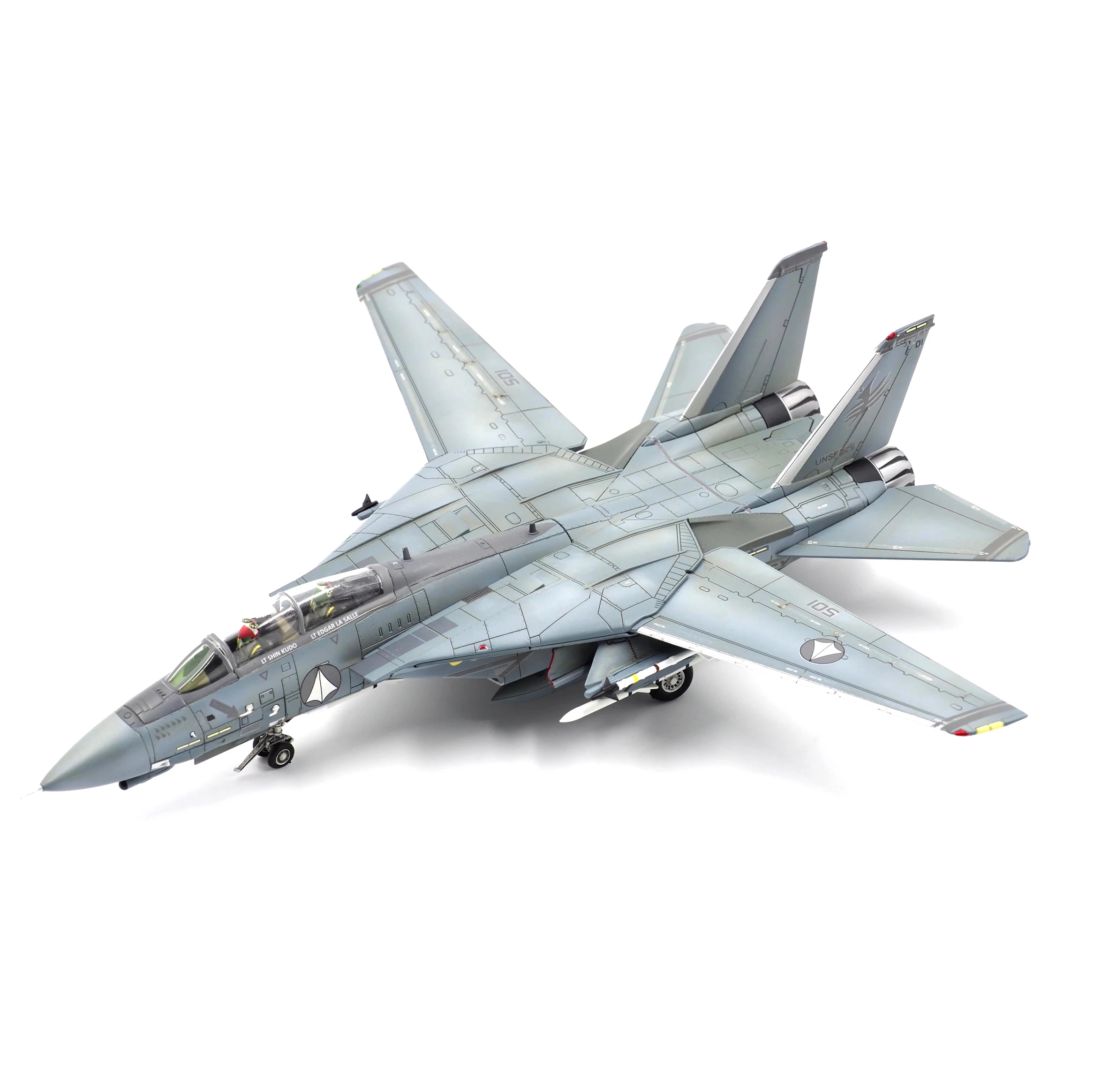 CW 1/72 CA72DC02 F-14 modified Macross ZERO (variable sweep wing angle) static alloy fighter model