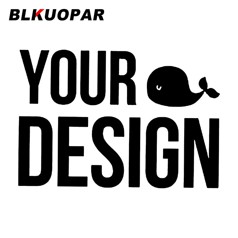 BLKUOPAR التصميم الخاص بك ملصقات السيارات النص مع الحيوانات الشارات موضة الرسومات انسداد خدش الزجاج الأمامي غطاء خزان الوقود السلع