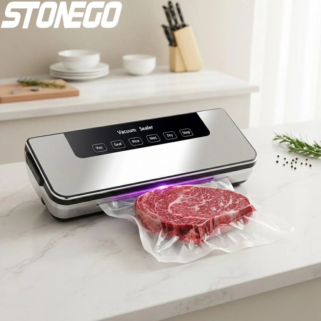

Automatic Vacuum Sealer Machine for Dry Wet Food with 65kPa Suction Power Home Kitchen Packaging Equipment