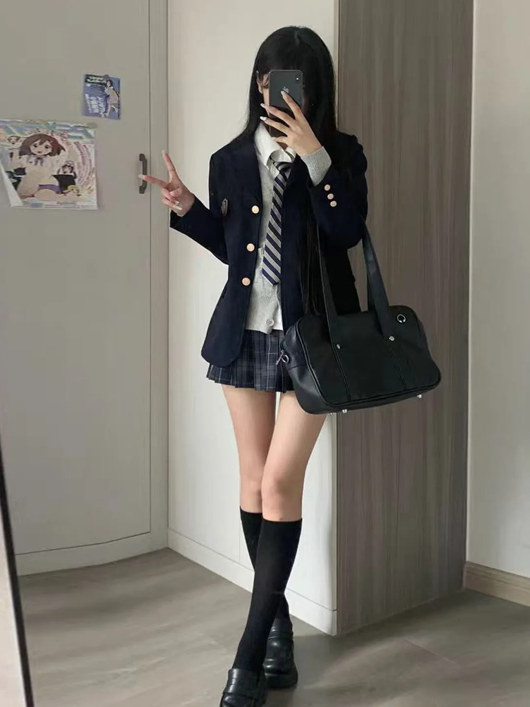 

Оригинальный костюм Jk Sle с футболки и пуговицами, женское приталенное пальто с застежкой на талии, комплект осенне-зимней одежды для колледжа