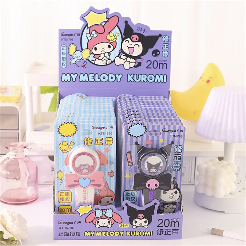 

12pcs/lot 5mm*20M Sanrio Kuromi Melody Correction Tape Promotional Stationery Gift School Office Supplies