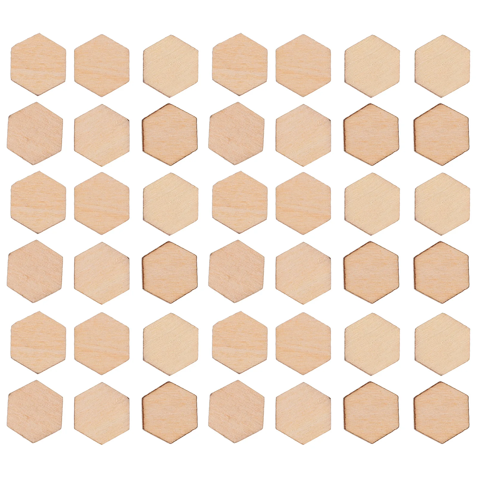 

200Pcs Beech Wooden Hexagonal Pieces Smooth Touch DIY Crafts Decoration Wedding Birthday Christmas Wooden Shapes