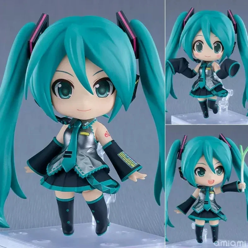 Anime Hatsune Miku Q-Version Nendoroid 2839 Actionfiguren Bewegliches Modell Ornament Spielzeug-Set PVC Austauschbares Gesicht Puppe Geschenk