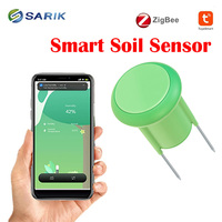 Tuya Smart Zigbee IP66 Temperature &Humidity Waterproof Soil Moisture Sensor APP Real Time Monitor for Garden