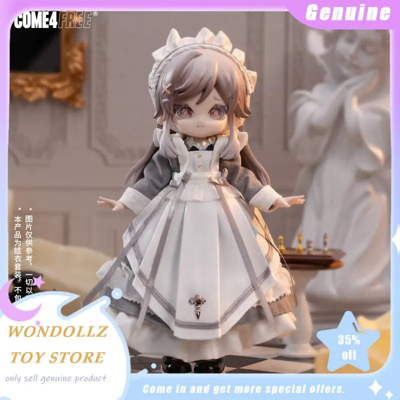 

New 1/12 Bjd Doll Clothes Come4free Leah Love Letter Maid Dress Outfit Set Daily Wear Costume For 12 Scale Ball Jointed Dolls