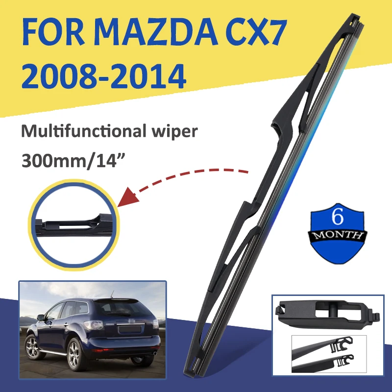 

14" Car Rear Windshield Soft Rubber Wiper HD Quiet Automotive Wiper Car Accessories For Mazda CX7 2008-2014