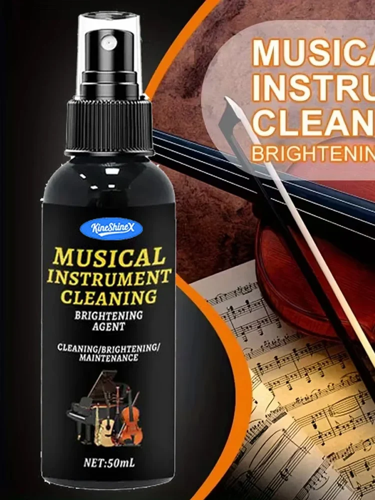 Nettoyant et vernis pour instruments de musique de qualité supérieure-50 ml avec éponge, idéal pour les vents, les combattants, les violons, les plânes-lumineux, élimine les taches