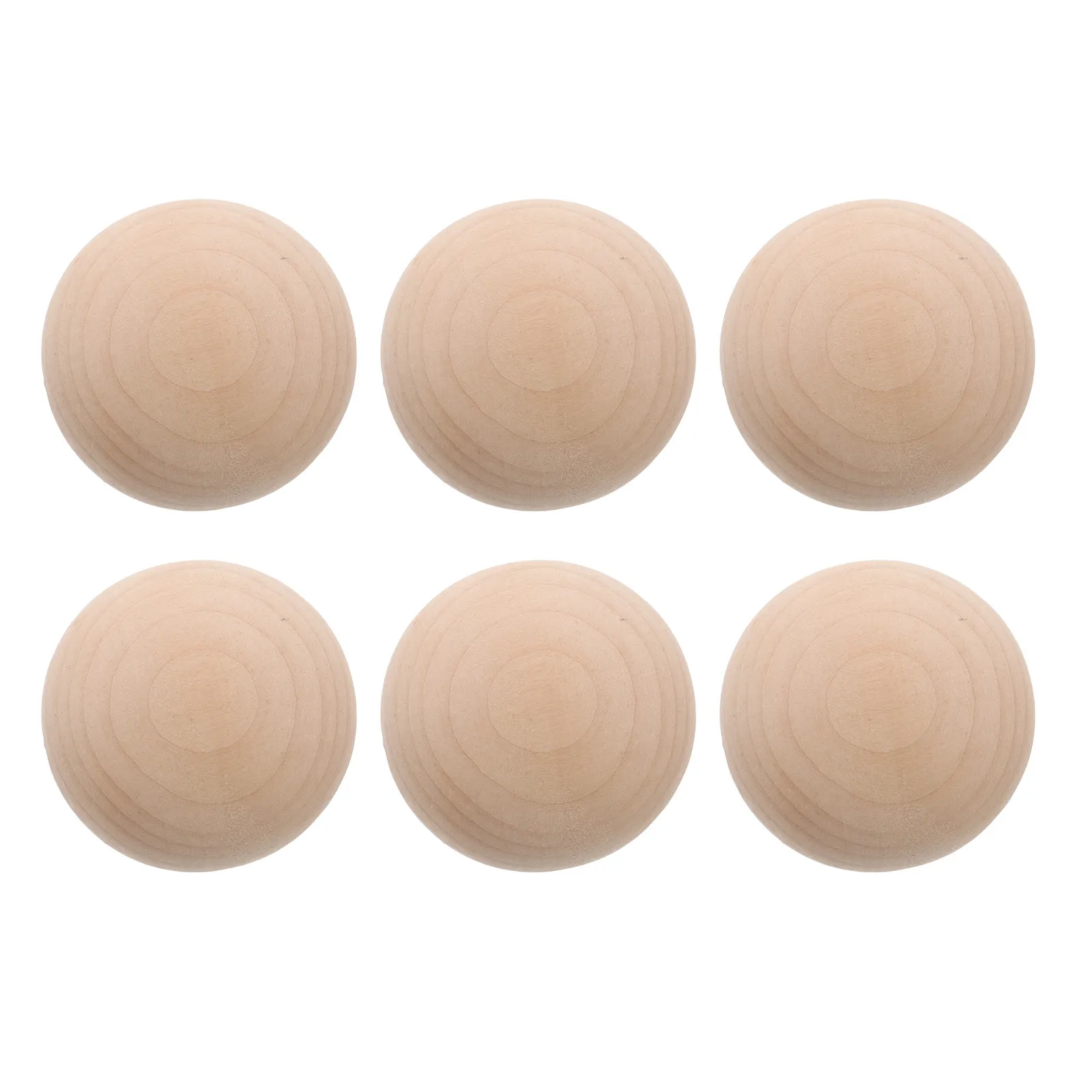 

6Pcs Smooth Texture Unfinished Wooden Croquet Balls 5.5cm Outdoor Lawn Croquet Replacement Balls for Family Games Painting Craft