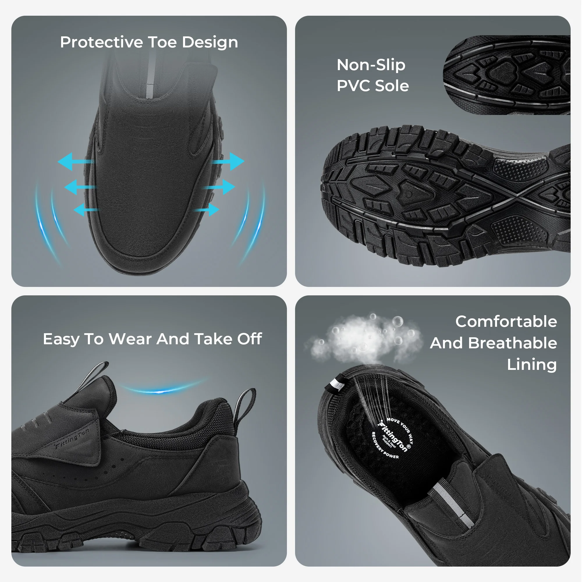 Herren-Loafer in Unifarben, flache Freizeitschuhe, schlichte, trendige Slip-On-Sneaker, Herrenschuhe für alle Jahreszeiten, Alltag und Büro – Detail 4