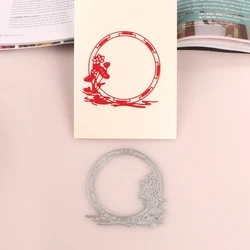 DUOFEN METAL CUTTING DIES Chinese New Year traditional window lotus flower stencil DIY Scrapbook Paper Album
