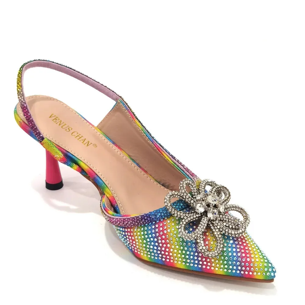Neue spitze Damenschuhe und Sandalen, luxuriöse Designer-Sandalen mit hohen Absätzen für Hochzeiten, nigerianische Damenschuhe für Partys – Detail 5