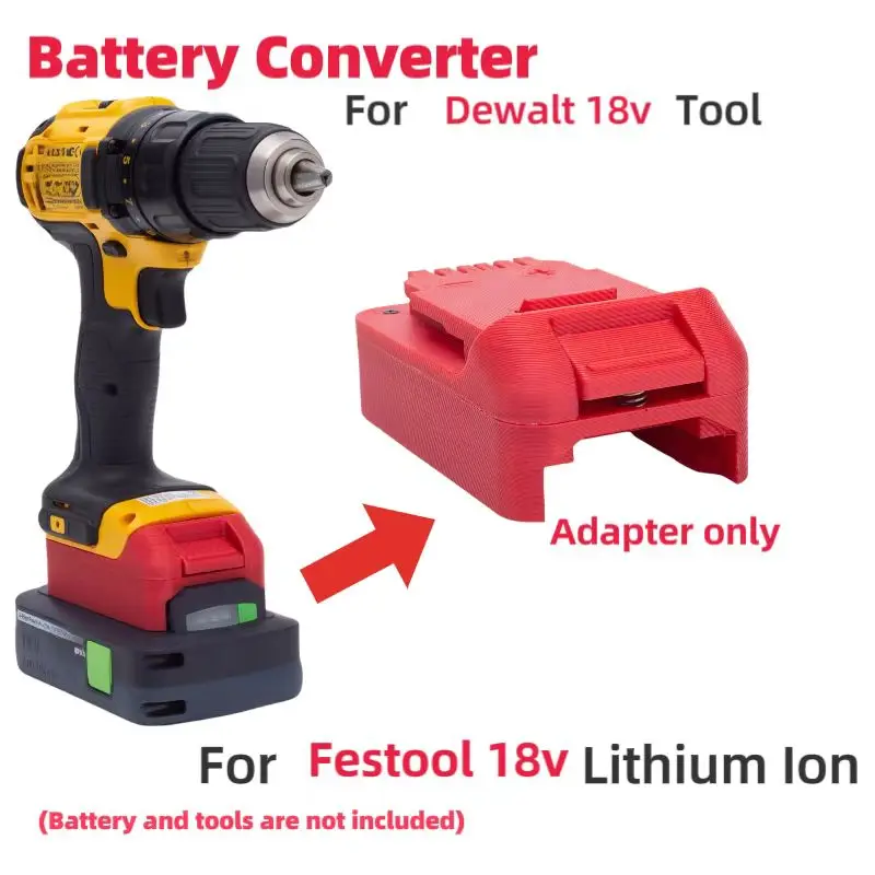 

Battery Adapter For Festool 18V Lithium Converter to for DeWalt 18V Cordless Tools Accessories (Not include tools and battery)