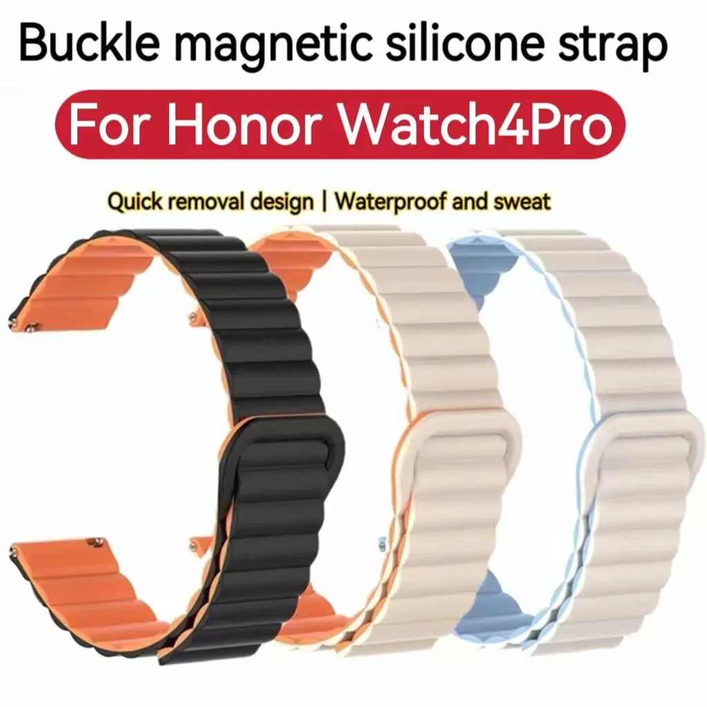 Respirável, Impermeável, Casal, Esportes, Honra, Fivela Magnética Pulseira de Silicone, Contraste de Cor, Watch4Pro