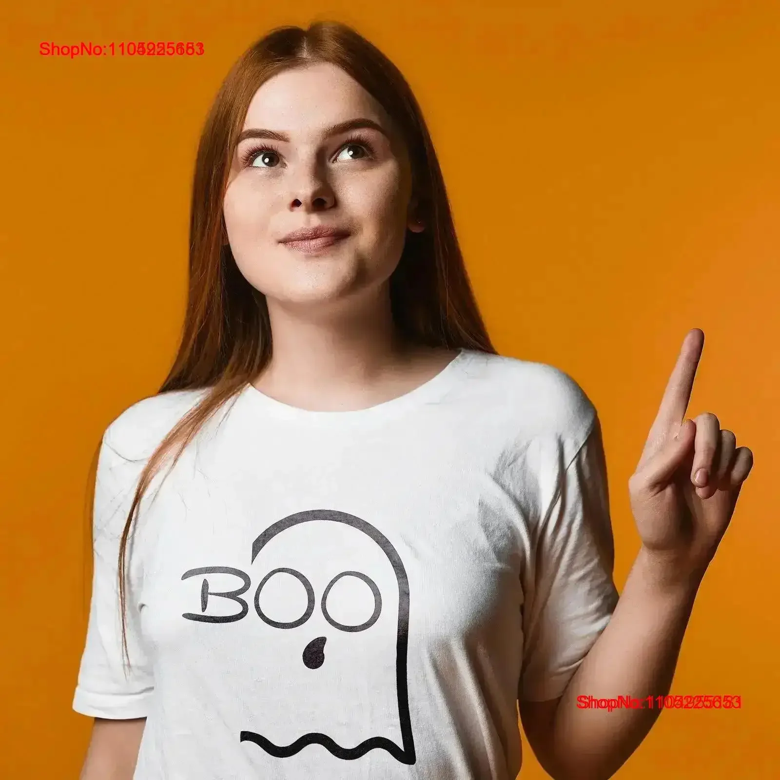 هالوين GhosT تي شيرت مطابقة الأسرة بو الزي مخيف للطفل مخيف الأبيض الرعب ليلة الحد الأدنى زي خمر غسلها #1
