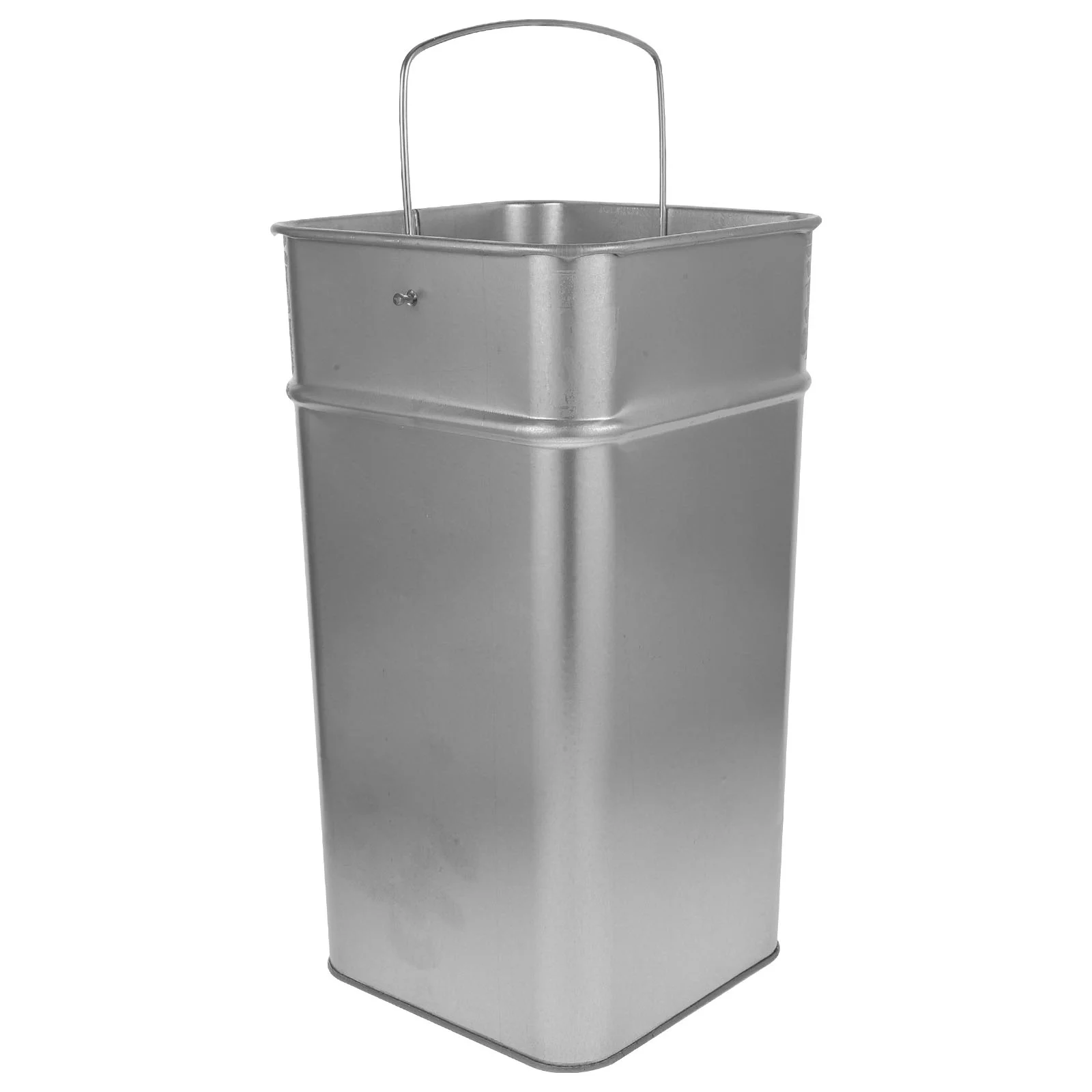 Barbed Wire Metal Lidless Trash Can Purple Large Garbage Container Galvanized Outdoor Bucket Iron