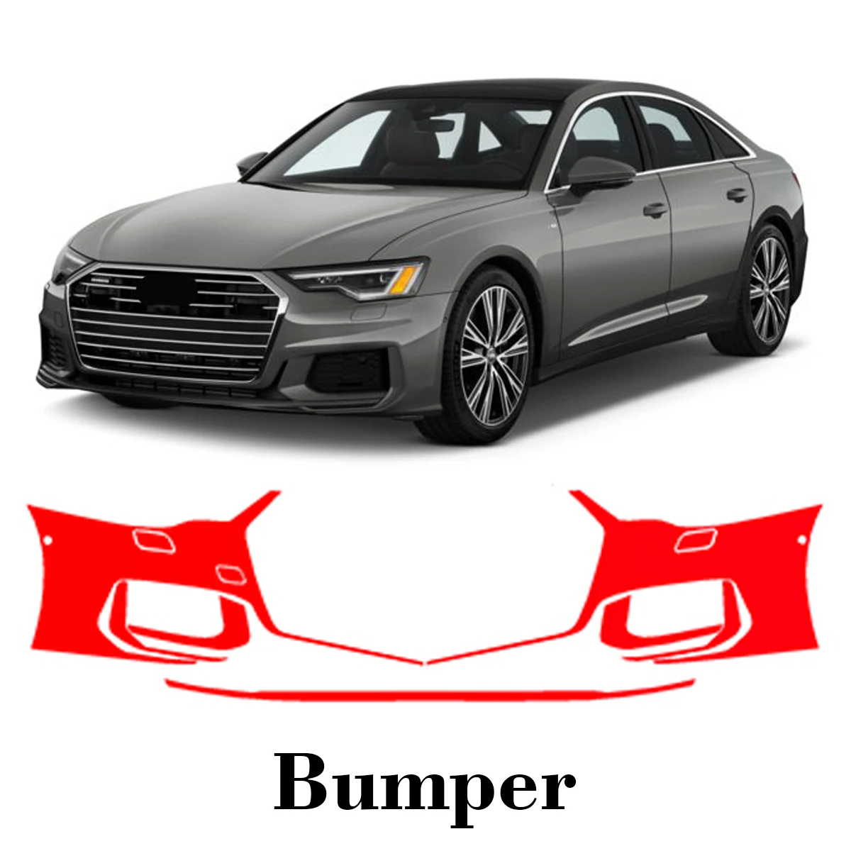 

Car Precut Paint Protection Film Front Bumper Anti-scratch Exterior TPU PPF For Audi A6 2019-2025