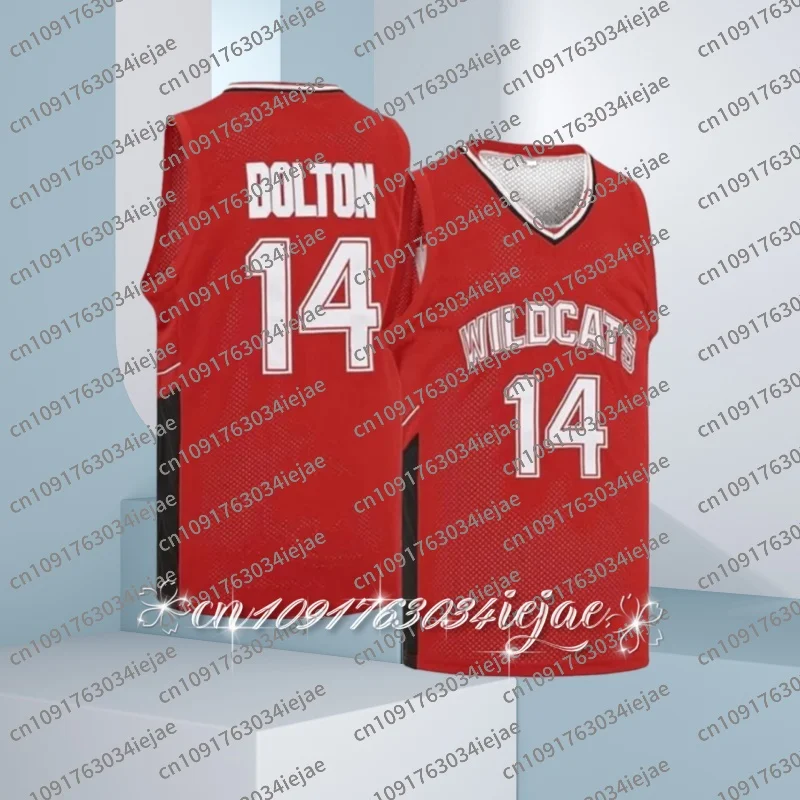 2026 المدرسة الثانوية الشرقية # 8 قميص تشاد دانفورث لكرة السلة للرجال سريع الجفاف، قمصان خياطة قابلة للتنفس باللون الأحمر