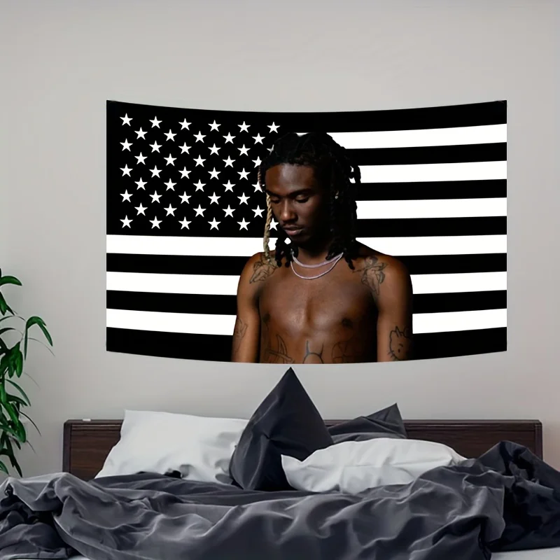 An O-Osamason American Flag Tapestry Rings Underground Rap Art Hip-Hop Fan Gift
