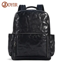 JOYIR Genuine Leather Backpack Men's Fashion Business Travel School Work Dayback for 15.6