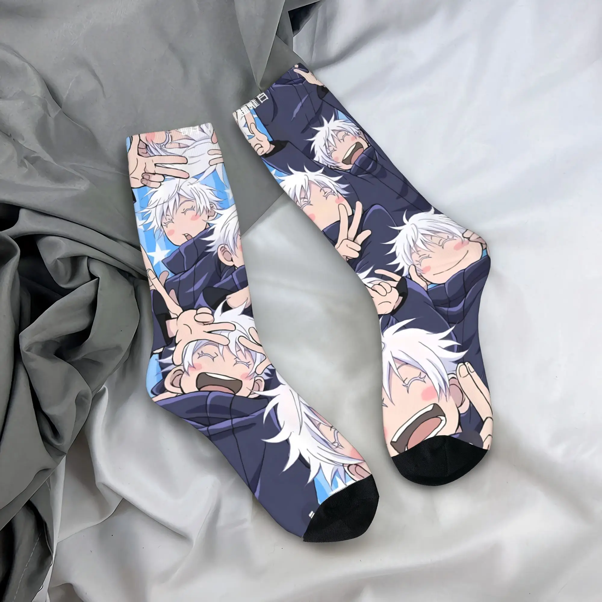 Gojo Sensei Anime Manga Socks  Modern Stockings Winter Anti Skid Adults Men Socks Warm Soft Design Climbing Socks