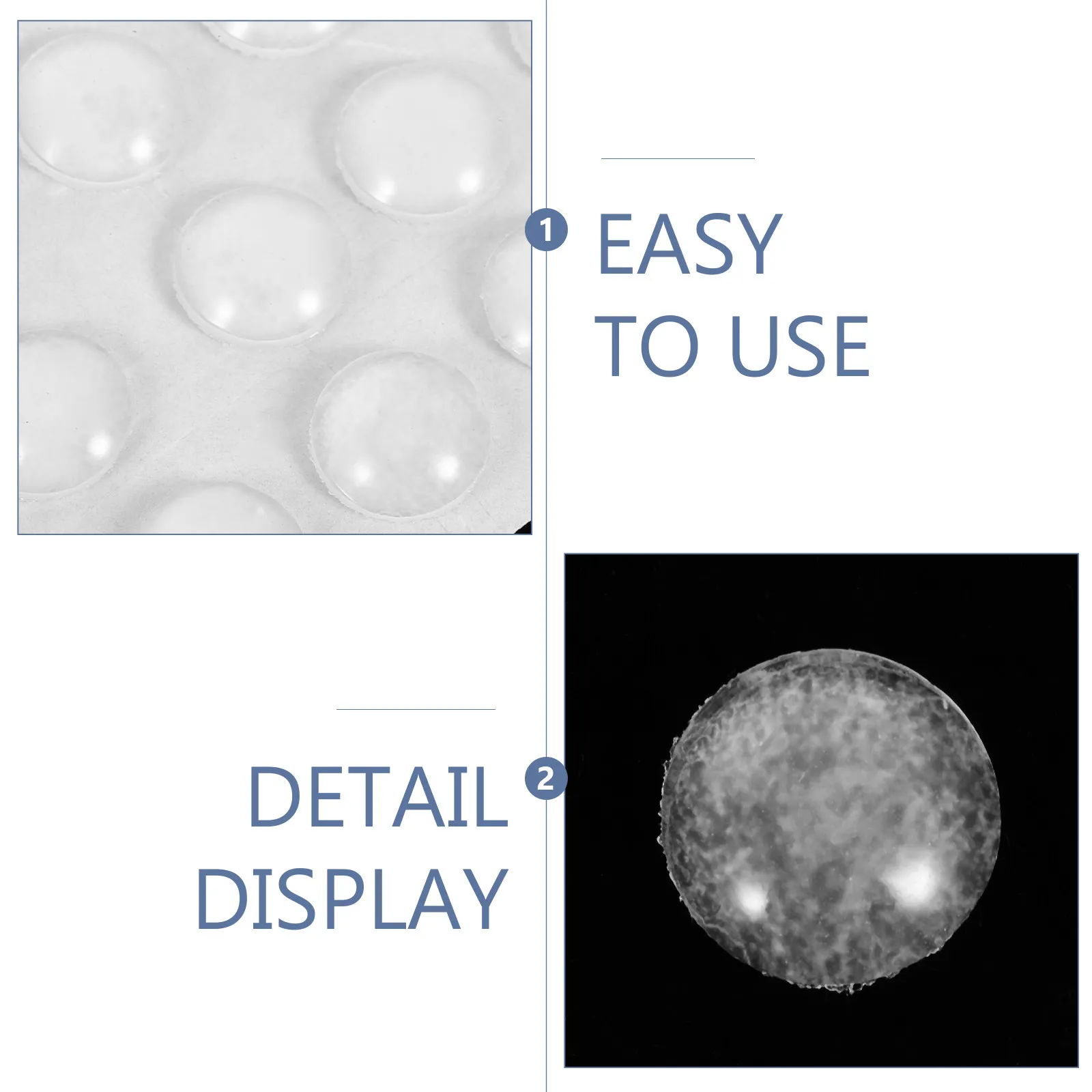 200Pcs Clear Adhesive Bumper Dots Ultra-Thin Silicone Door Cushions for Cabinets Fridge Doors Wall Protector Quiet Close Impact