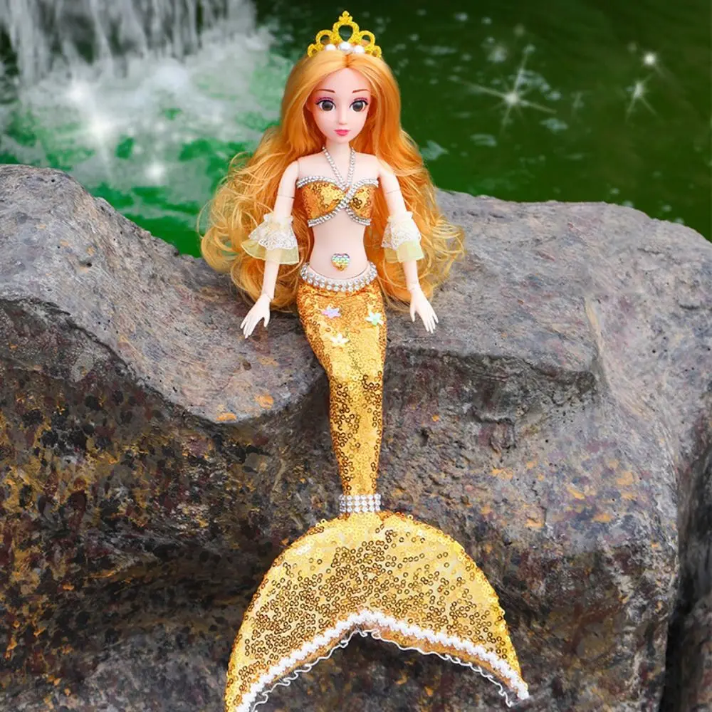 

Multi Joints Movable 42cm Mermaid with Seahorse, Magic Wand Gift Pack Exquisite Princess 3D Eyes Pretty