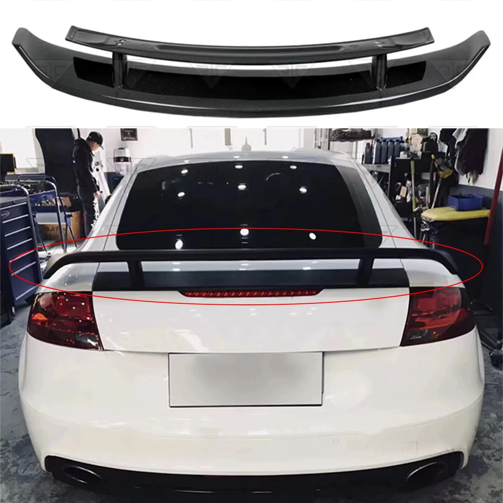 

For 2008-2012 Audi TT TTS MK2 GT Style Rear Spoiler Carbon Fiber Material Trunk Lid Decorative Panel Car Exterior Accessories