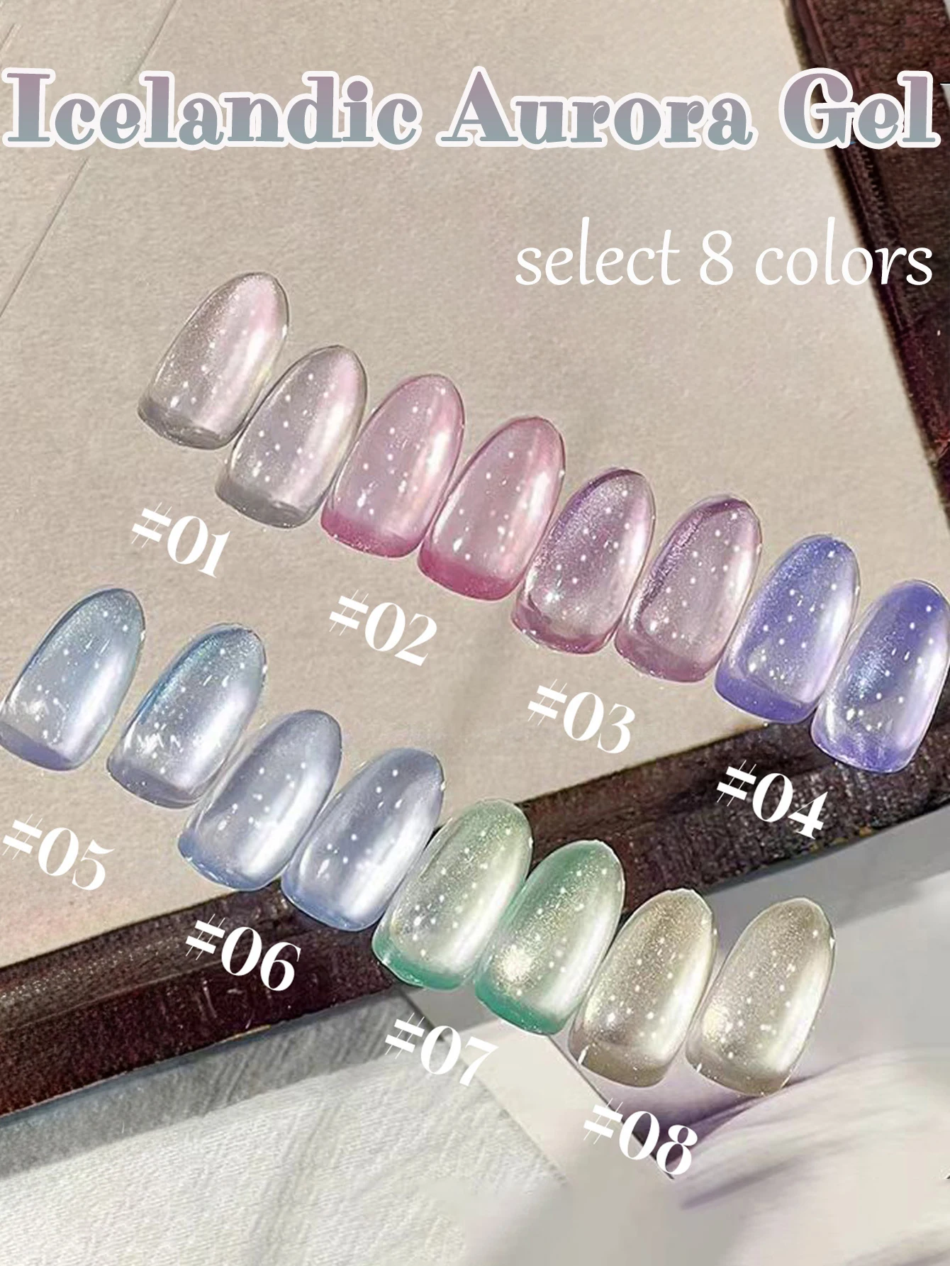 1 pz WS Primavera Estate Unghie Rosso Islanda Aurora All-match Ghiaccio Trasparente Rosa Verde Blu Occhio di Gatto Gel Smalto per unghie Unghie artistiche