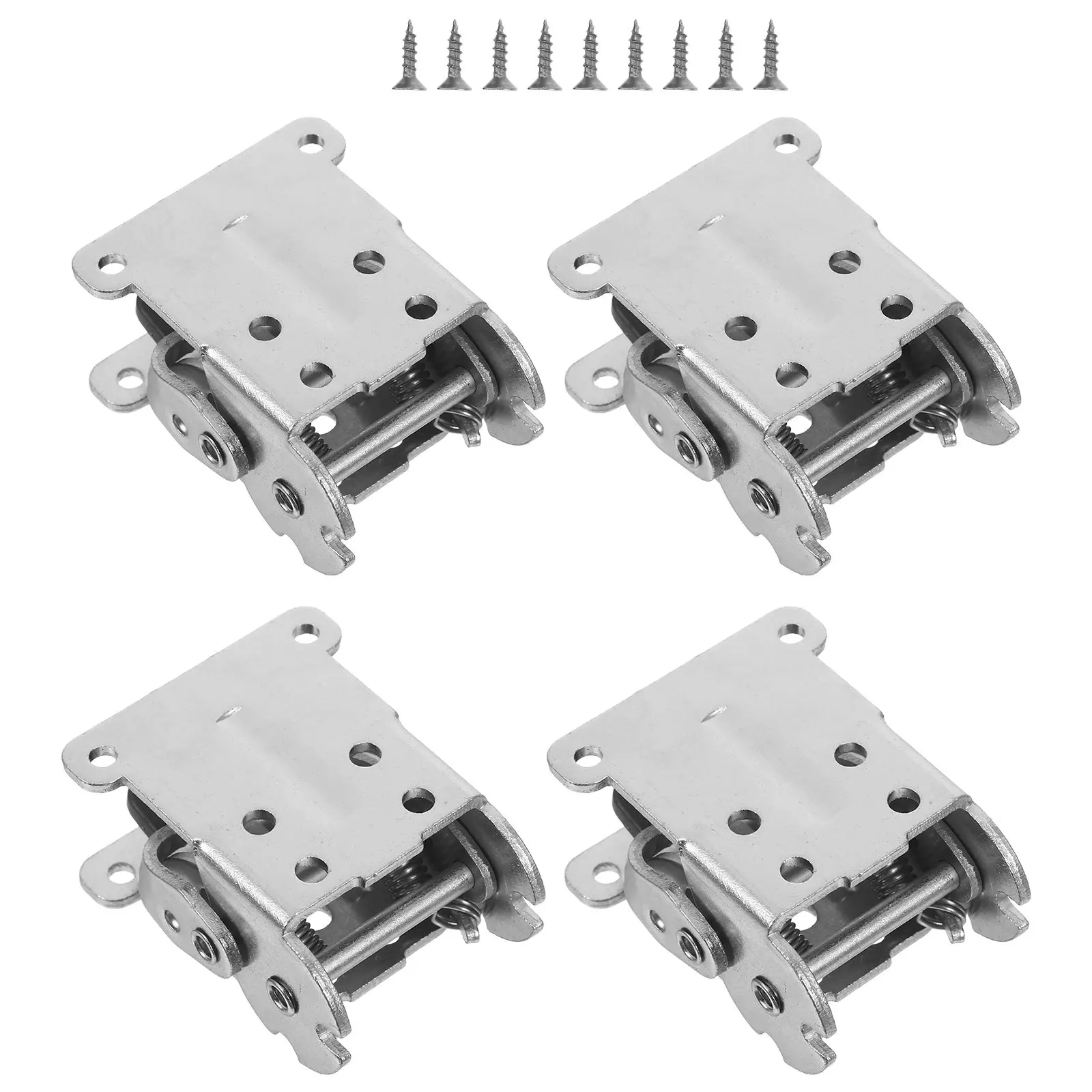 

4Pcs Folding Hinge Brackets Heavy Duty Self-Locking Locking Legs Support Brackets for Tables Beds Cabinets Furniture Folding