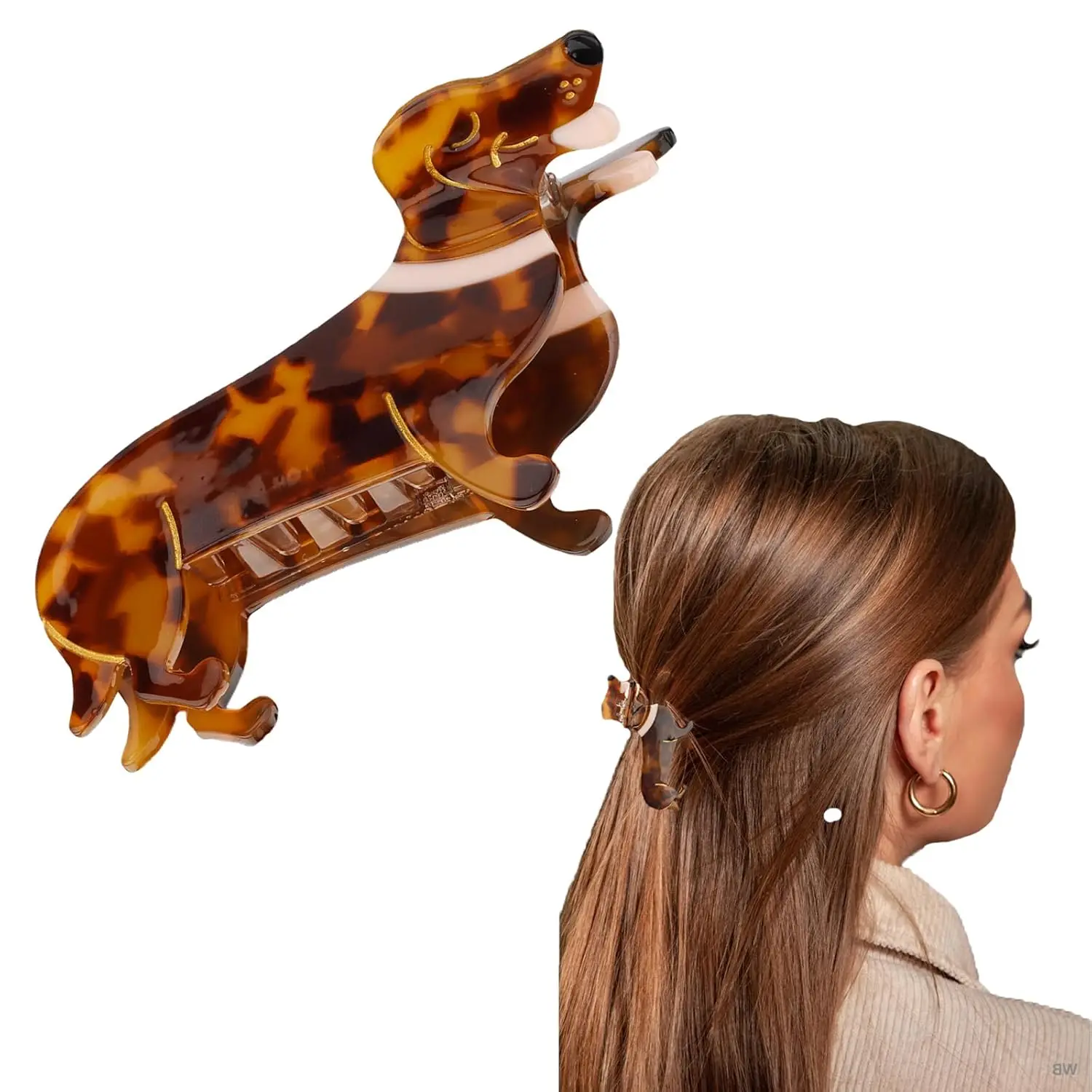 Dachshund Hair Clip Cute Dog Hair Claw Clip Animal Claw Clips Hair.