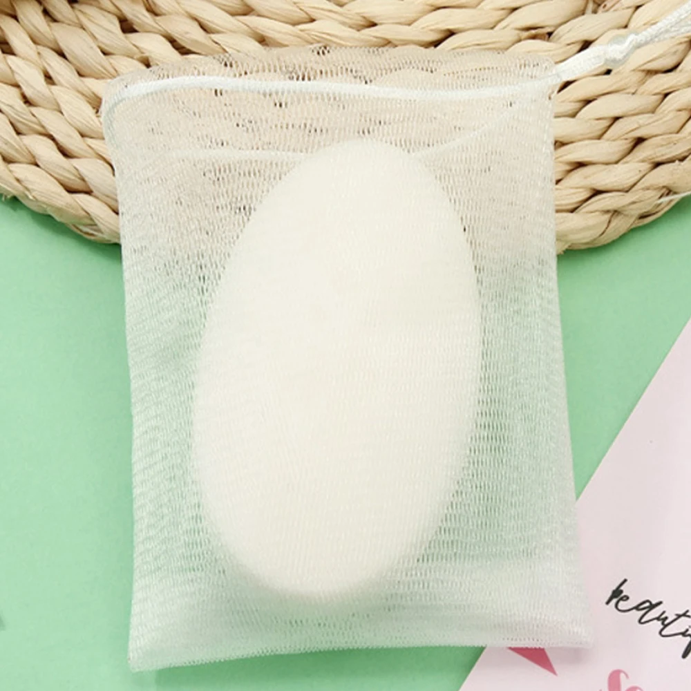 Facial Cleanser Foaming Net Soap Mesh Bags Body Wash Foam Drawstring Mesh Bag Deep Cleaning Exfoliating Bubble Face Care Makeup