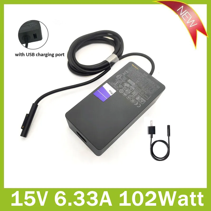 

102W 15V 6.33A DC 5V 1.5A USB Charger Laptop Adapter For Microsoft Surface Pro 7 Pro 6 Pro 5 Pro 4 Pro 3 Surface Laptop 3 1798