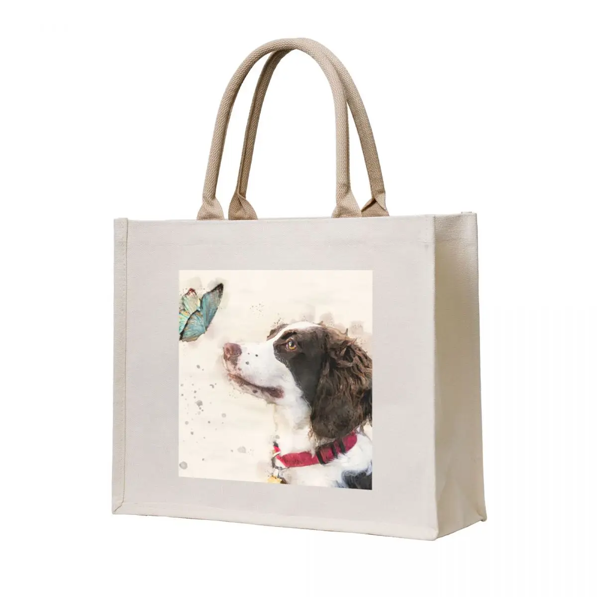 

English Springer Spaniel watercolor Tote Bag cute pouch bag shopping cart bags Women's shopper Shopping bags