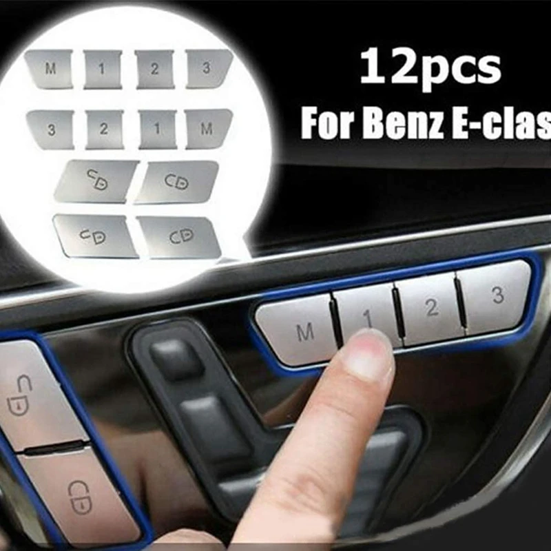 72Pcs Car Door Seat Memory Lock Buttons Covers Stickers For Mercedes Benz CLA/GLA/GLK/GLE/CLS/GL/ML/A/B/E