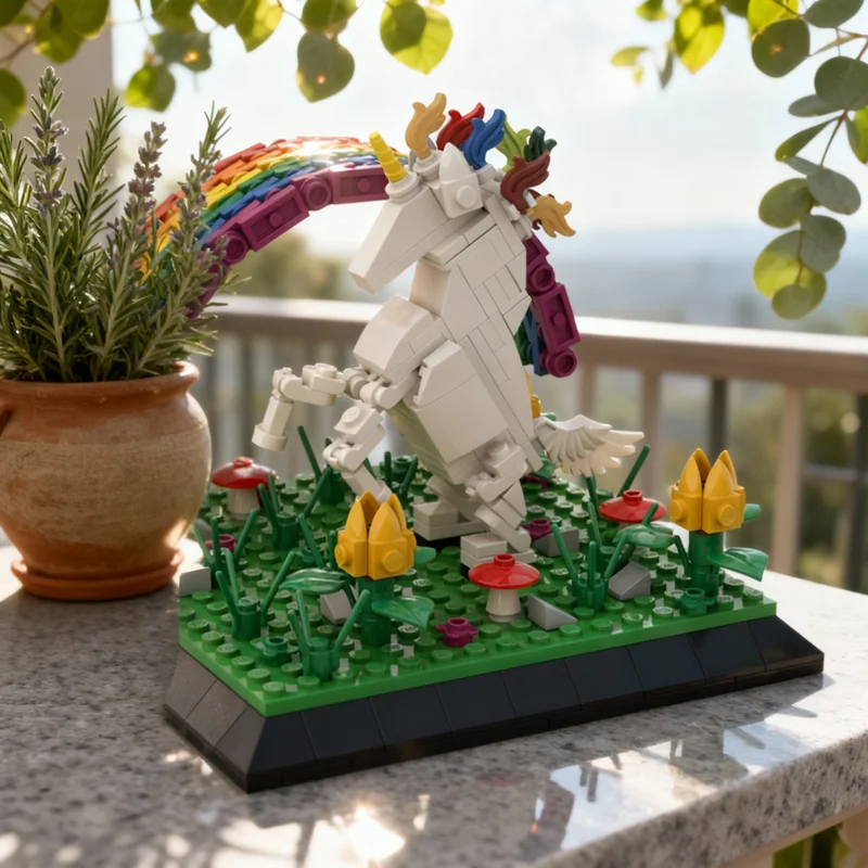

412pcs MOC Unicorn Rainbow Model Building Blocks Architecture DIY Creative Idea Education Brick Christmas Gift Kids Toy Birthday