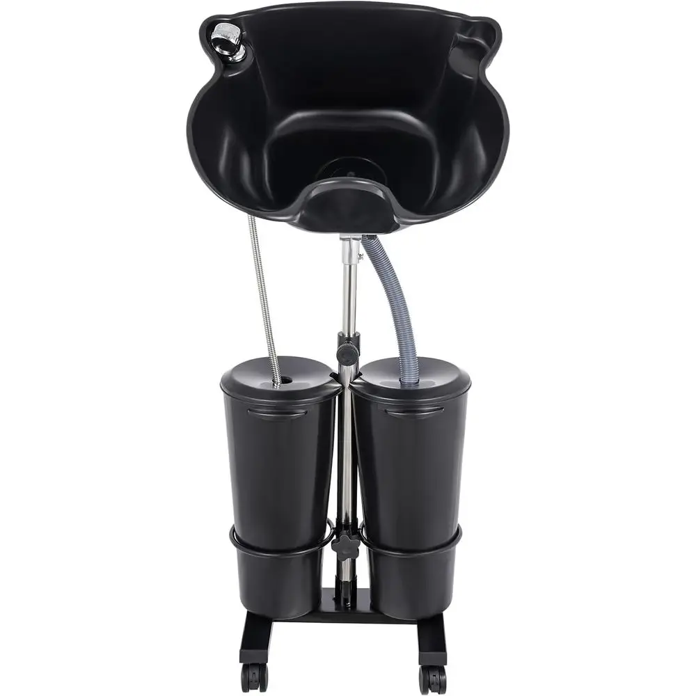 Portable Hair Washing Station with Electric Pump, 270° Rotatable Sink, Dual-Bucket & Adjustable Height for Salon or Home Use