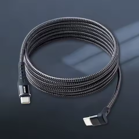 Elbow Charger Cord Type C/USB To Type C Games Console Charging Cable Prevent-breakage Replacement for Steam Deck
