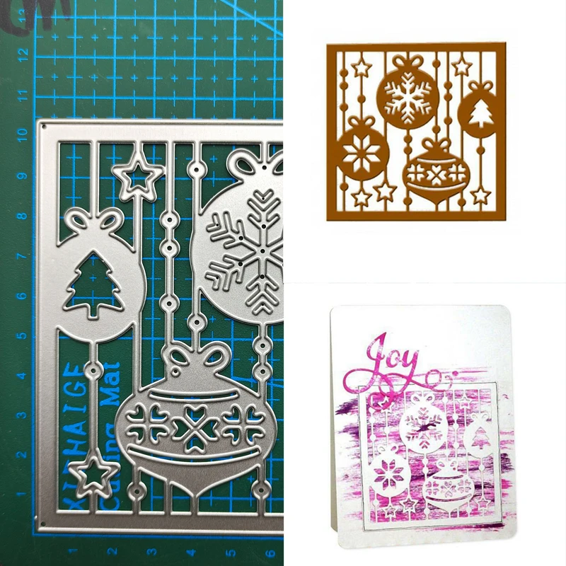 Christmas Window Scene Metal Cutting Dies Stencil Scrapbooking Diy Album Stamp Paper Card Embossing Decor Craft Knife Mould