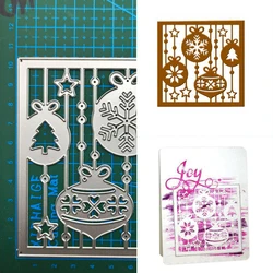 Świąteczna scena okienna Metalowe matryce do wycinania Szablon Scrapbooking Diy Album Stempel Papierowa karta Wytłaczanie Dekoracje Rzemiosło Nóż Forma